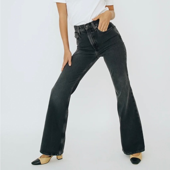 Levis 70s High Flare Wide Leg Black Premium High Rise Jeans NWT